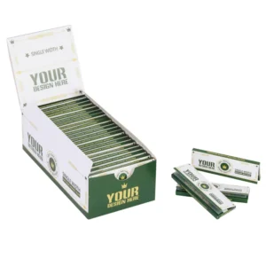 100 Minimum Custom Rolling Paper Booklets And Custom Display Boxes (Without Tips)