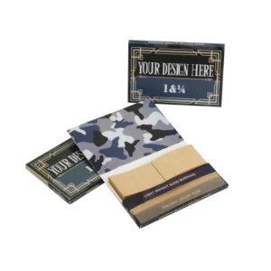 100 Minimum Rolling Papers+Crutches Tips+ Magnets Enclosure Custom Booklet & Custom Display Box