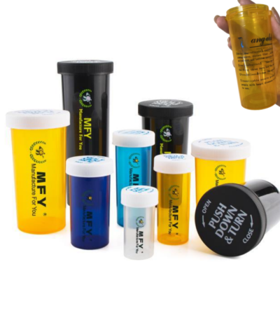 Child Proof Airtight Container Bottles Medicine Prescription Pill Child Resistant Plastic Push Turn Cap Vials 8DR30ML 13DR50ML 20DR80ML 30DR120ML 40DR160ML 60DR240ML