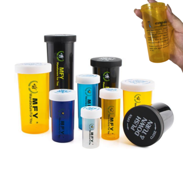 Child Proof Airtight Container Bottles Medicine Prescription Pill Child Resistant Plastic Push Turn Cap Vials 8DR30ML 13DR50ML 20DR80ML 30DR120ML 40DR160ML 60DR240ML