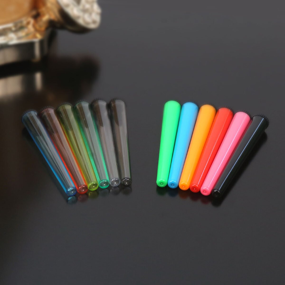 Custom Cone Shaped Cigarette Joint Blunt Tube Holder Travel Medicine Smoking Storage Containers for Pre-Rolled Cigarette Acrylic Airtight Tubes Roll-Up Cigarettes Or Sealing Container Pill Case