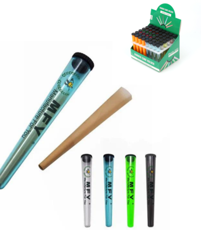 Custom Cone Shaped Cigarette Joint Blunt Tube Holder Travel Medicine Smoking Storage Containers for Pre-Rolled Cigarette Acrylic Airtight Tubes Roll-Up Cigarettes Or Sealing Container Pill Case