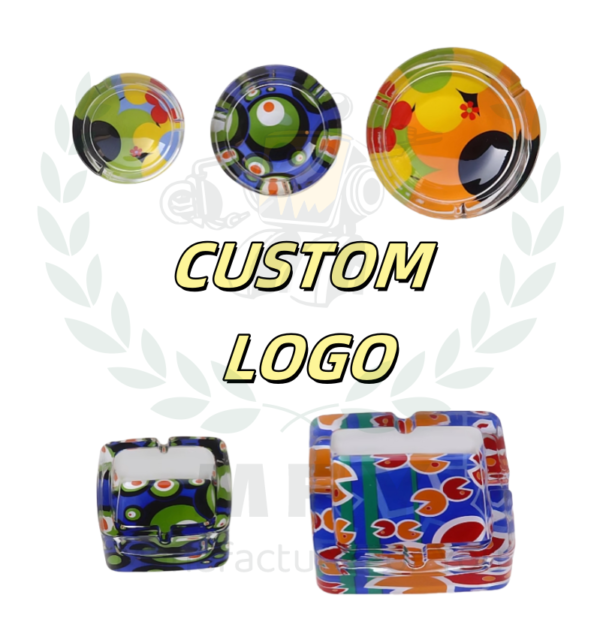 Custom Glass Ashtrays (Round&Square)