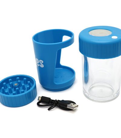 Custom Led Magnifying Jar Airtight Storage Container With Grinder