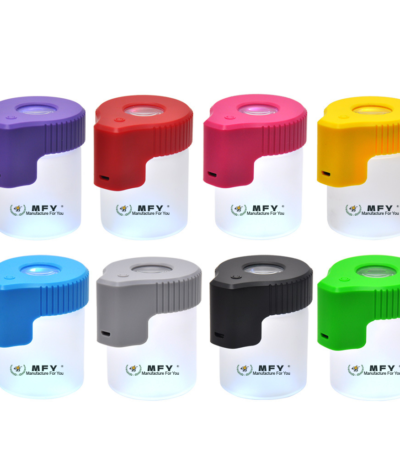 Custom Light Up Air Tight Storage Led Magnifying Glass Jar Herb Stash Container MAG Glowing Jar