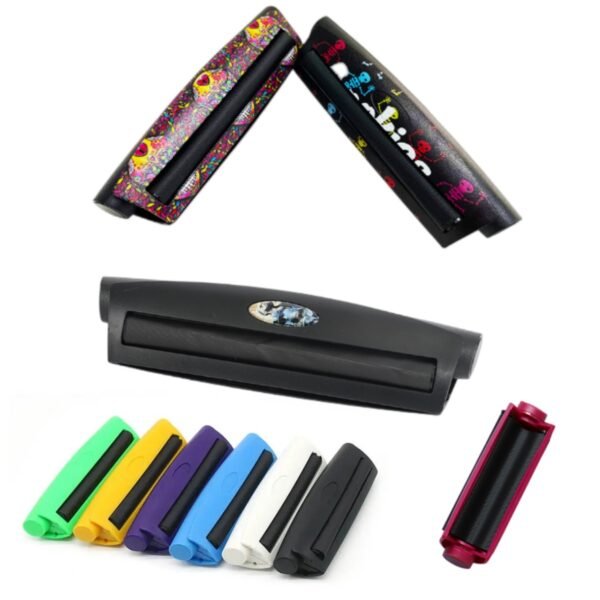 Custom Logo Cigarette Plastic Cigar Rolling Device 78mm 110mm Tobacco Paper Pro-Rolled Cone Roller Machine Automatic Box Maker