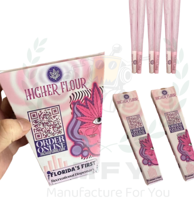 Custom Logo Pre Rolled Cones Print On 26mm Tips With Customize 6 Cones Pack And Custom Display Box