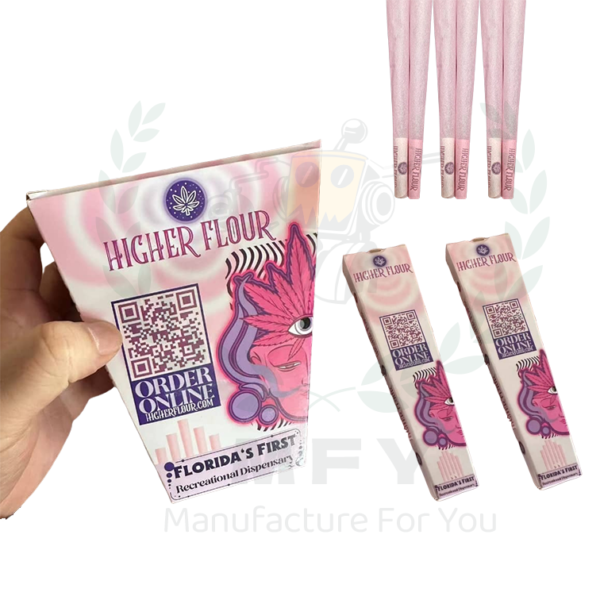 Custom Logo Pre Rolled Cones Print On 26mm Tips With Customize 6 Cones Pack And Custom Display Box