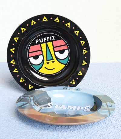 Custom Metal Round Ashtray 13.8cm 5.4inches