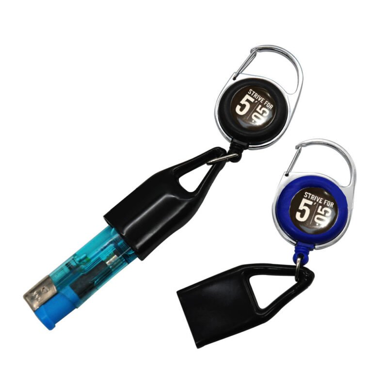 Custom Mini Retractable Keychain Clipper Safe Clip Holder Lighter Leash Case