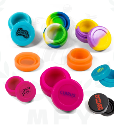 Custom Nonstick DAB Wax Containers 2ml 3ml 5ml 9ml Silicone Box Food Grade Storage Jar Oil Holder For Vaporizer Vape Face Cream Jars Makeup Case Cosmetic Bottle Home Accessories FDA Approved (Silk Screen Print Maximum 3 Colors Logo)