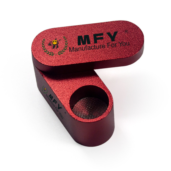 Custom Portable Double Layers Foldable Metal Aluminum Alloy Herb Smoking Mini Hand Pipe