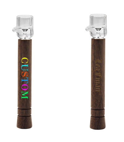 Custom Portable One Hitter Detachable Cigarette Holder Walnut Wood Herb Smoking Pocket Hand Wooden Pipe
