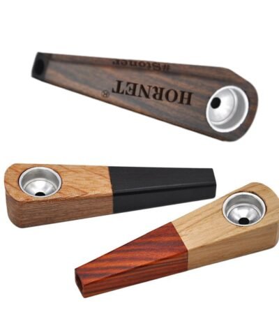 Custom Portable Straight Single Hole Cigarette Holder Wood Herb Smoking Hand Wooden Pipe