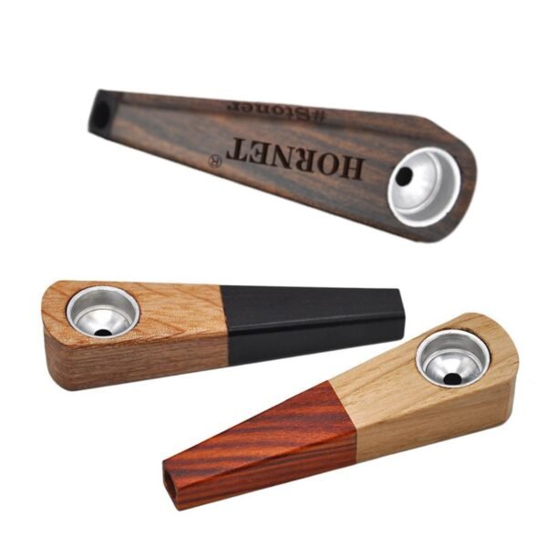Custom Portable Straight Single Hole Cigarette Holder Wood Herb Smoking Hand Wooden Pipe