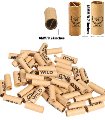 Custom S 一 Shape Original Unbleached Pre-Rolled Tips,Unrefined Rolling Cigarette Blank Pure Color Crutch Filter Tip Loose Package