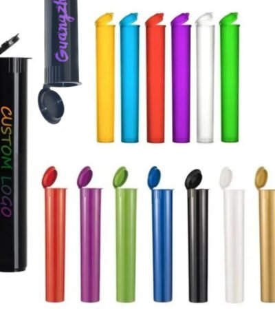 Custom Smoking Child Proof Doob Tube PP Plastic Pre-Roll Plastic Pop Top up Squeeze Bottle Joint and Blunt Tubes