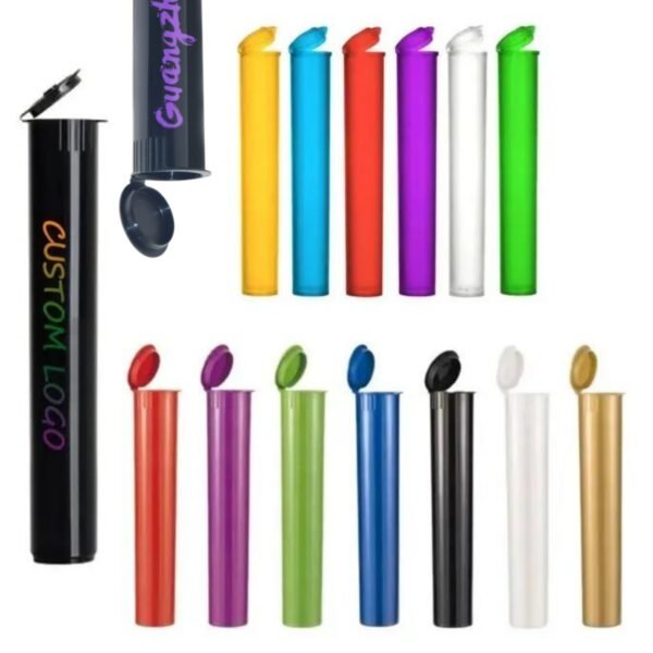 Custom Smoking Child Proof Doob Tube PP Plastic Pre-Roll Plastic Pop Top up Squeeze Bottle Joint and Blunt Tubes