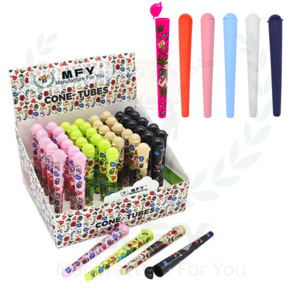 Custom Smoking Tobacco Pre-Rolled Cone Joint Tube Stash Jar Smell Proof Cigarette Holder PP Plastic Blunt Tubes Pill Box Storage Container Airtight Waterproof