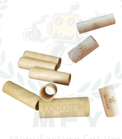 Custom Straight Hole Natural Wood Accessories Holes Diameter 9mm 10mm 11mm 12mm 15mm Smoking Mouth Piece Wooden Pre Rolled Filter Tips Cigars Mouthpiece For Joint Rolling Loose Package