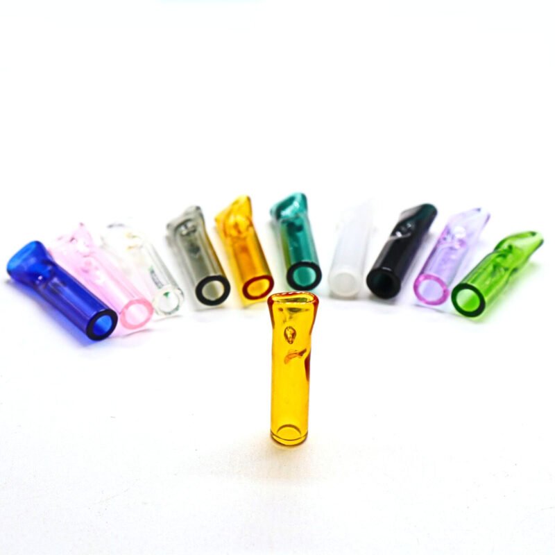 Custom Tobacco Cigarette Chillum 7mm 8mm 9mm 10mm 11mm 12mm 13mm 14mm Diameter Glass Filter Blunt Pipe Smoking Filter Tips