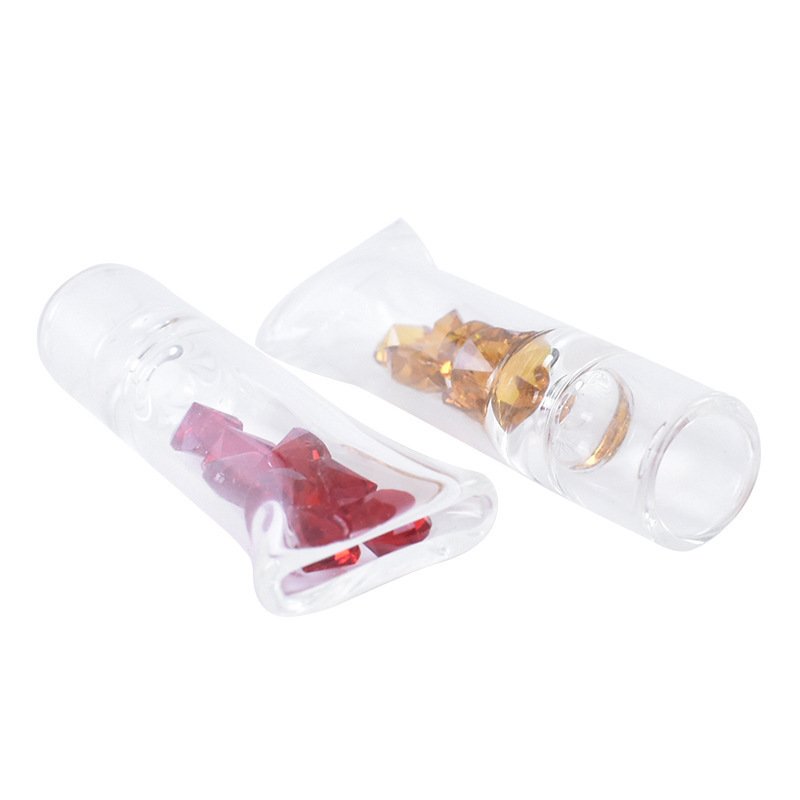 Custom Tobacco Cigarette Chillum12mm Glass Filter Blunt Pipe Smoking Diamond Filter Tips Ф12mm50mm