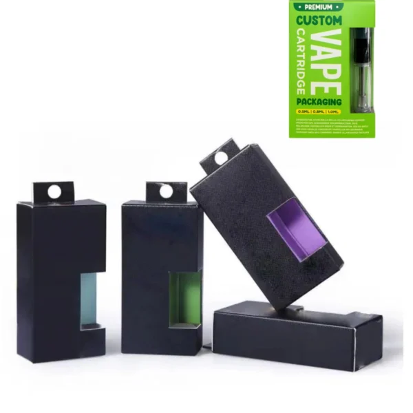 Custom 510 Vape Cartridge Cardboard Box Oil Cart Packages With Window OEM Disposable Paper Box