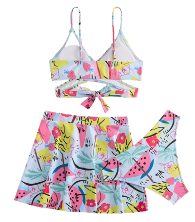 Custom Bandage Bikinis Three Piece Set Suit Sexy Swimwear Women 2025 Print Bikini Set Triangle Beachwear Thong Biquini Brazilian Swimsuits(All Over Fully Print)