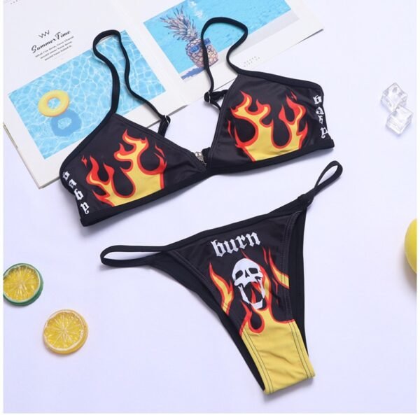 Custom Bandage Bikinis Two Piece Set Suit Sexy Swimwear Women 2025 Print Bikini Set Triangle Beachwear Thong Biquini Brazilian Swimsuits