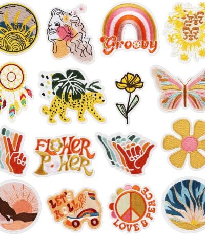 Custom Branded Clothes Sew Patches Badges Applique Embroidered Applique Decoration Sew On Patches for DIY Jeans, Jacket, Kid's Clothing, Bag,Canvas Shoes, Arts Craft Sew