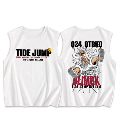 Custom Cotton Tank Top Vest Shirt Front&Back Print Summer Sleeveless Tops Fashion Knit Clothes