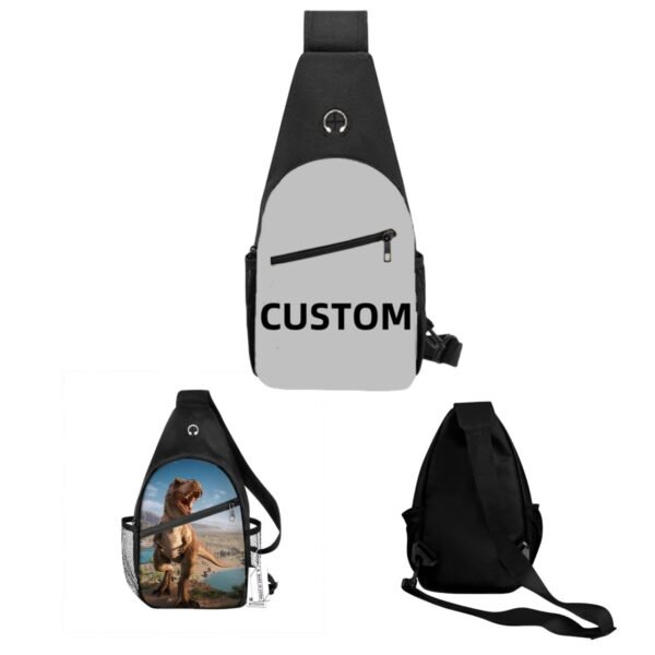 Custom Crossbody Chest Bag Handbags Adjustable Casual Travel Daypack Sling Backpack For Sport Outdoor Men Women