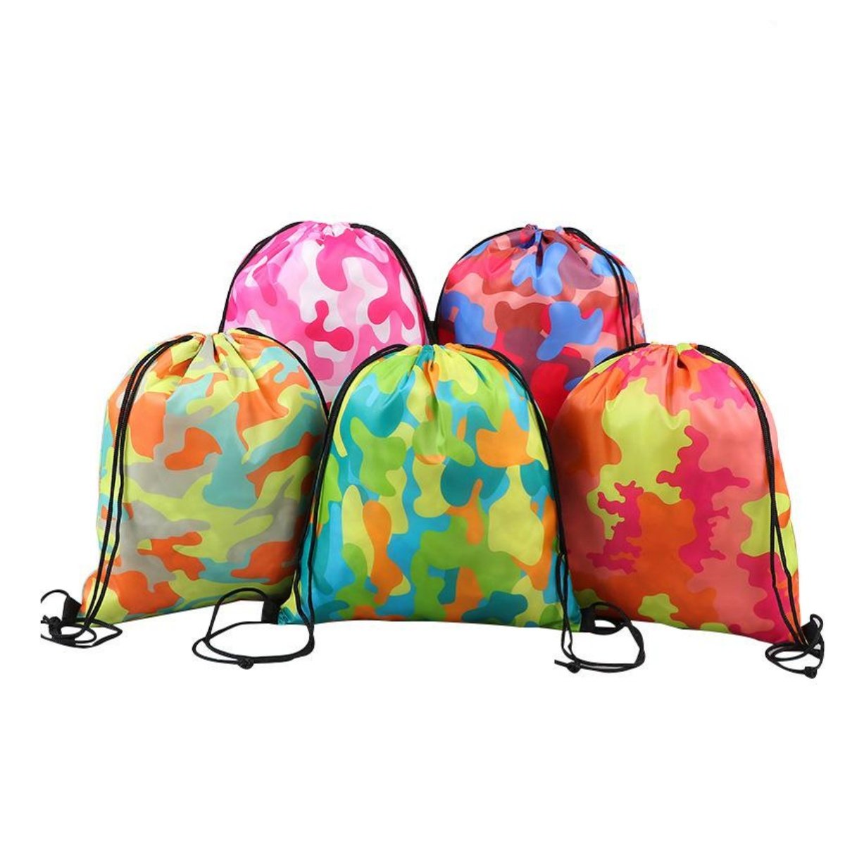 Custom Drawstring Bags Sports Waterproof Oxford Outdoor Backpack Party Favors Colorful String Bags Small Cinch Goodie Bags Candy Snack Storage Bag Travel Camping Sports Bag Birthday Party Gift