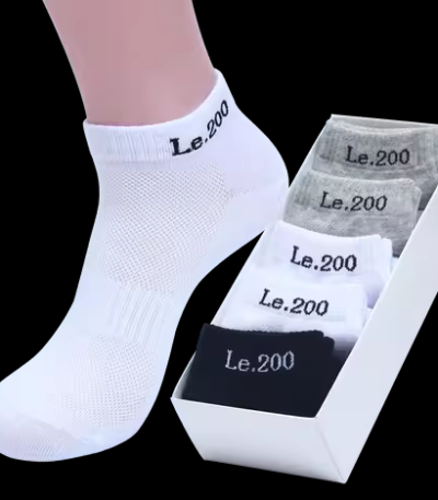 Custom Embroidery Logo Ankle Socks Tube Cotton Breathable Sweat Absorbent Personality Running Sports Basketball Moisture Wicking Breathable Cross Country Marathon Socks