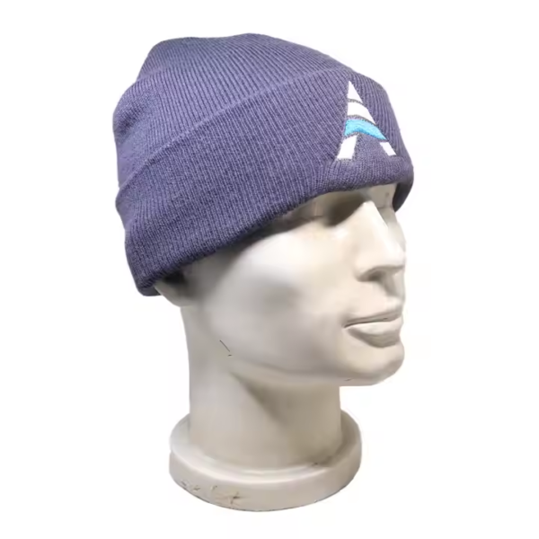 Custom Embroidery Logo Beanies 100% Acrylic Double Layer Winter Warm Knitted Hat Cuff Beanie