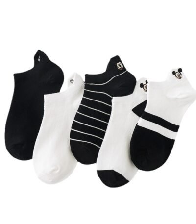 Custom Embroidery Logo Summer Ankle Socks Cotton Breathable Sweat Moisture Wicking