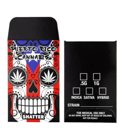 Custom Envelopes Shatter Cassette Pack Container Branded Marijuana CBD Packaging Cannabis
