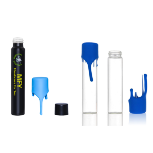 Custom Flower Pre-Rolled Cone Packaging Jar Child Proof Glass Cannabis Container Marijuana 120mm King Size Child Resistant Joint Tube With Silicone Cap