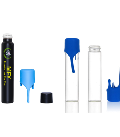 Custom Flower Pre-Rolled Cone Packaging Jar Child Proof Glass Cannabis Container Marijuana 120mm King Size Child Resistant Joint Tube With Silicone Cap
