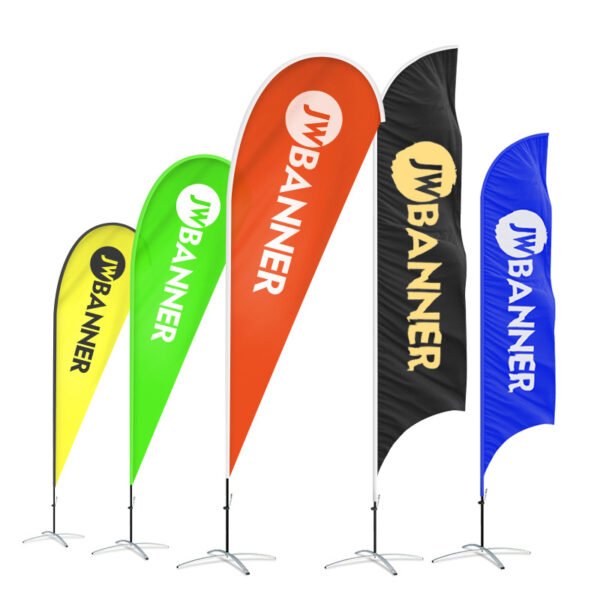 Custom Flying Beach Flag Banner Teardrop Promotional Advertising Wind Outdoor