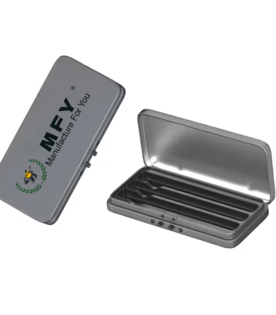 Custom Metal Cigarette 3 Pre Rolled Cones Joint Holder Plastic Insert 109mm King Size Smell Proof Child-Resistant Security Tin Box Herb Cigar Case Portable Travel Carry Case