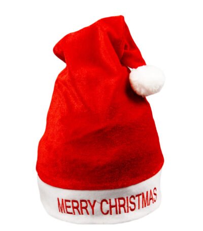 Custom Non-Woven Christmas Santa Claus Red Green Blue Hat Merry Christmas Home Decor Xmas Ornament Navidad Party Happy New Year