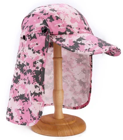 Custom Outdoor Sports Hiking Cycling Hats Camping Breathable Visor Cap Quick Dry UV Protection Ear Flap Neck Cover Fishing Hats