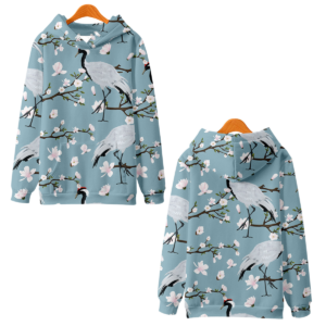 Custom Polyester Hoodies Full Around All Over Print Personalized Hooded Sweatshirt Unisex Fashion Pullover Casual Knit Clothes