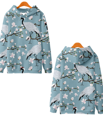 Custom Polyester Hoodies Full Around All Over Print Personalized Hooded Sweatshirt Unisex Fashion Pullover Casual Knit Clothes