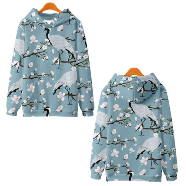 Custom Polyester Hoodies Full Around All Over Print Personalized Hooded Sweatshirt Unisex Fashion Pullover Casual Knit Clothes