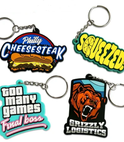 Custom Rubber Keychains Soft Cartoon PVC Plastic 3D Rubber Patch High Quality PVC Keychain