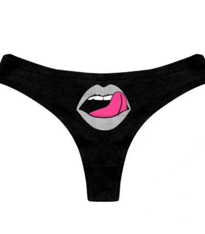 Custom T-Back Thong G-String Mini Bikini String Thong Bridal Gift Womens Panties Suit (Front&Back Print)