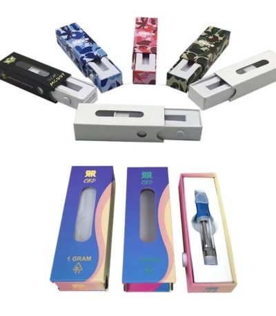 Custom Vape Cartridge Child Resistant Lock CR Cardboard Drawer 510 Oil Cart Packages With Window OEM Tube Disposable Paper Boxes With Foam Insert
