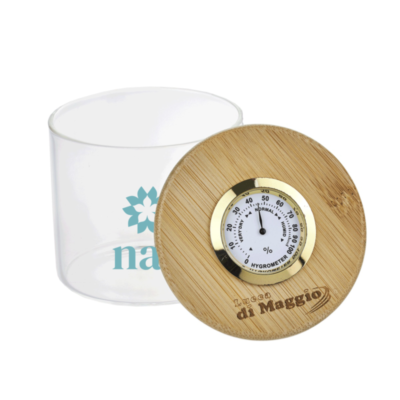 Custom Airtight Seal Glass Jar With Hygrometer